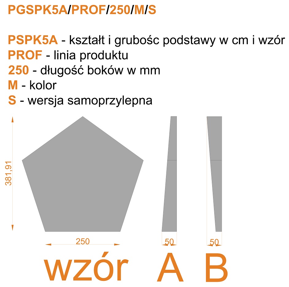Wymiar PGSPK5A PROF 250 M S