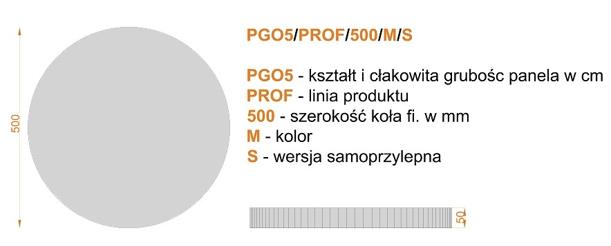 Wymiary PGO3 PROF 500 M S