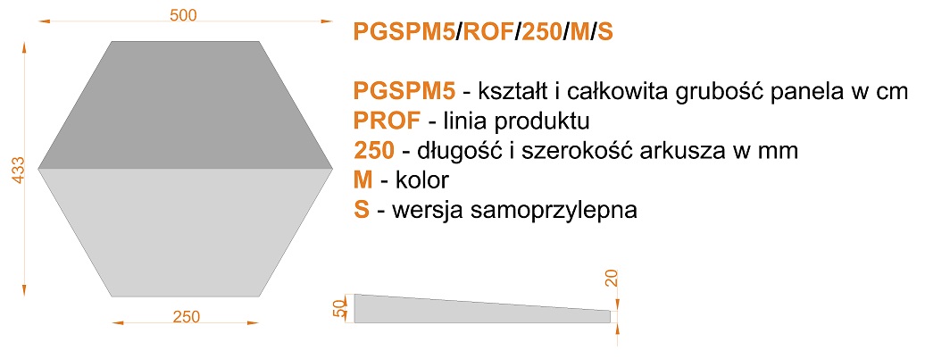 Wymiary PGSPM5 PROF 250 M S