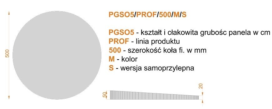 Wymiary PGSO5 PROF 500 M S
